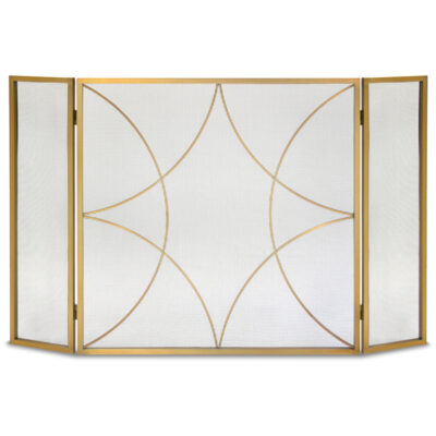 Pilgrim Forged Diamond Tri Panel Fireplace Screen