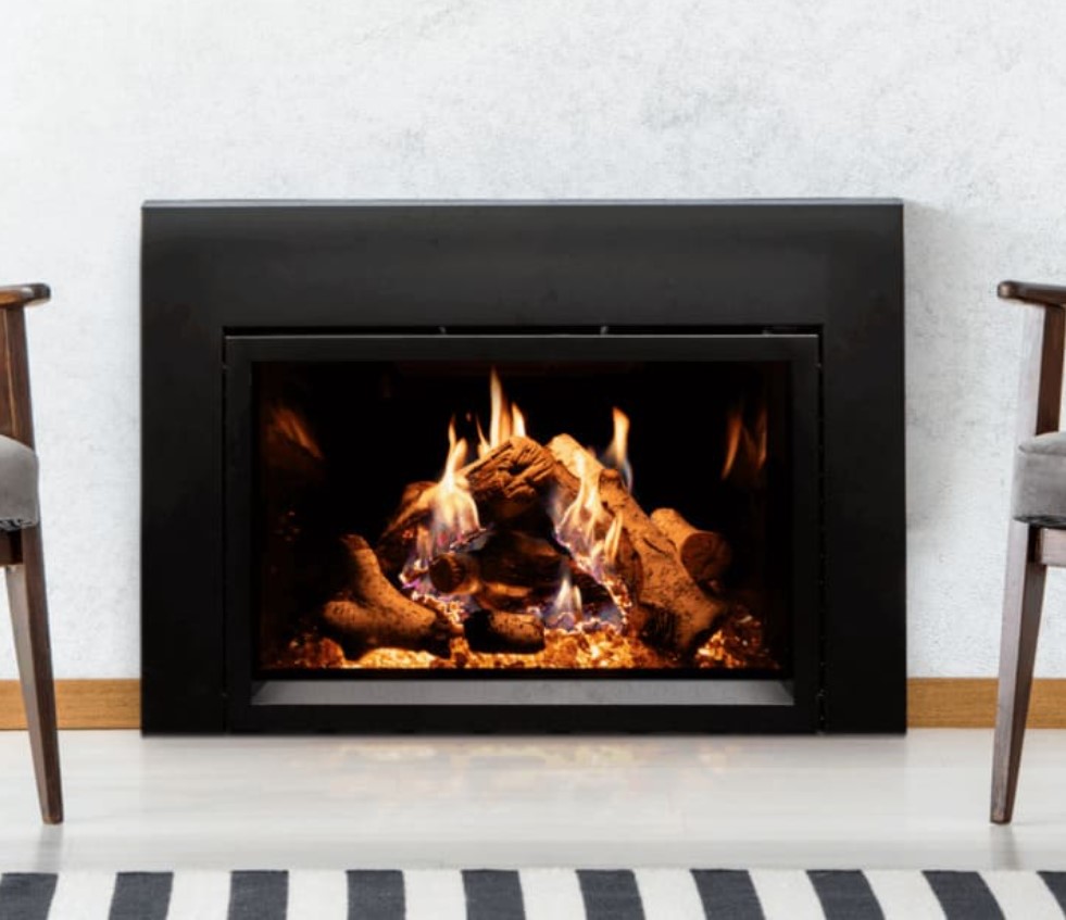 Empire 34 Inch Rainier Direct Vent Gas Fireplace Insert with Intermittent Pilot and On/Off Switch