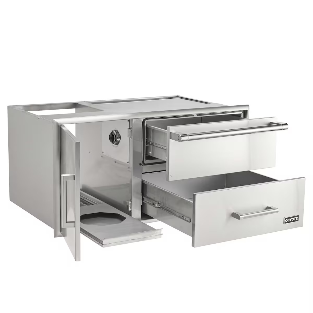 Coyote Outdoor Living Storage Drawer and Warming Drawer with Vertical Access Door