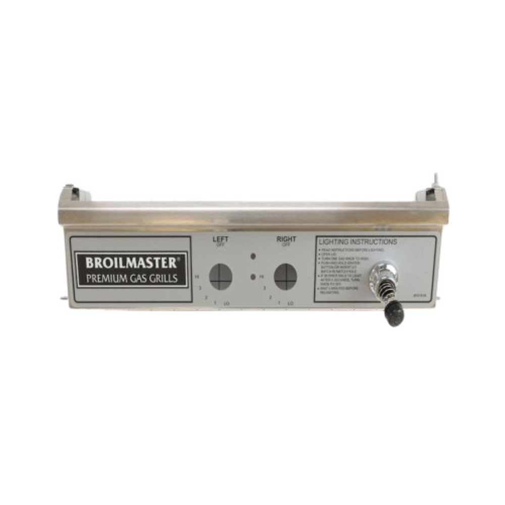 Broilmaster Stainless Steel Control Panel and Label Assembly For P4X Grills