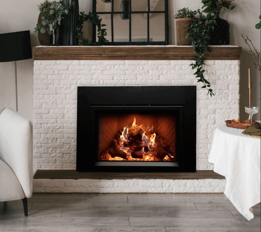 Empire 34 Inch Rainier Direct Vent Gas Fireplace Insert with Intermittent Pilot and On/Off Switch