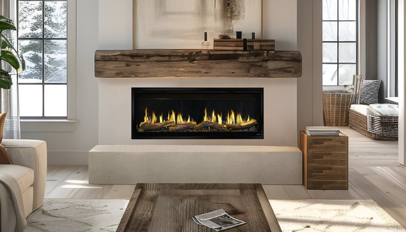 Simplifire Allusion Edge 50 Inch Linear Electric Fireplace