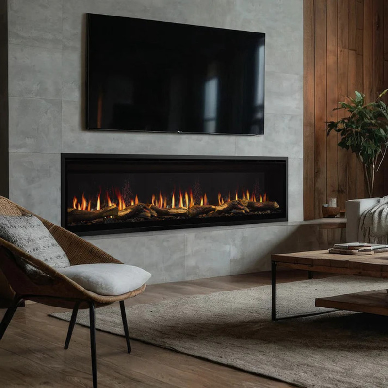 Simplifire Allusion Edge 78 Inch Linear Electric Fireplace