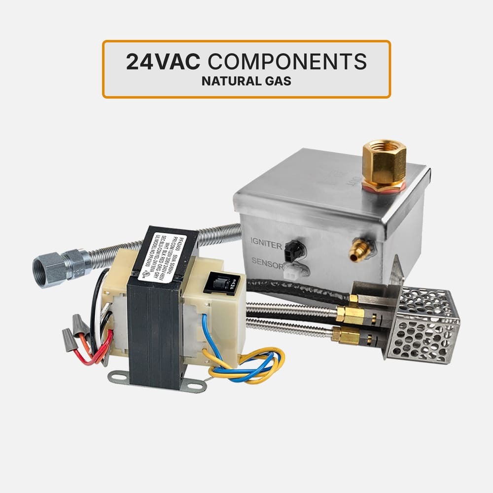 Fire By Design 48 Inch Round Drop-In Pan and Brass Burner Kit - 24V AWEIS