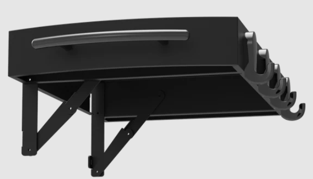 Louisiana Grills Black Side Shelf for Founders Premier Pellet Grills