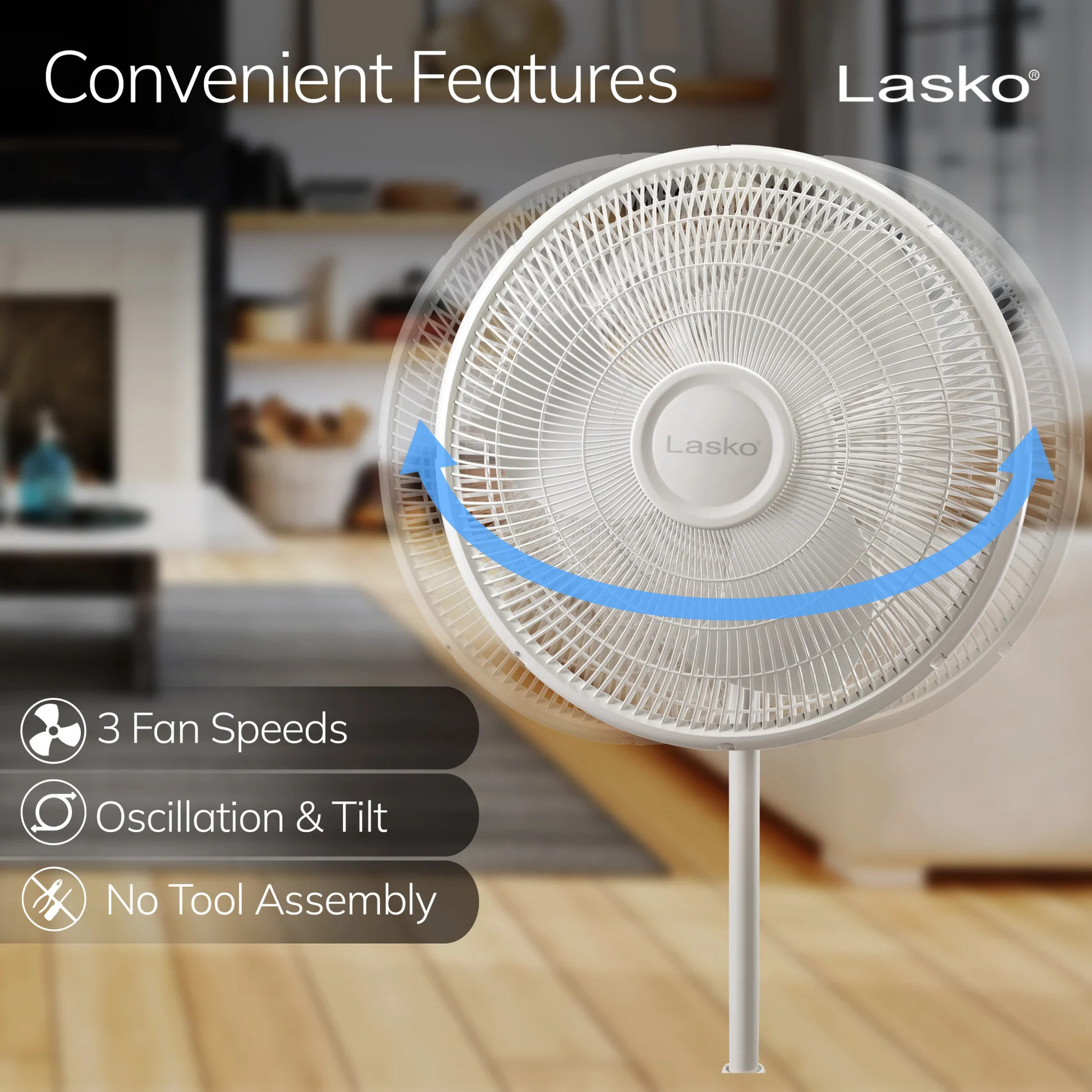 Lasko 16 Inch Oscillating Pedestal Fan
