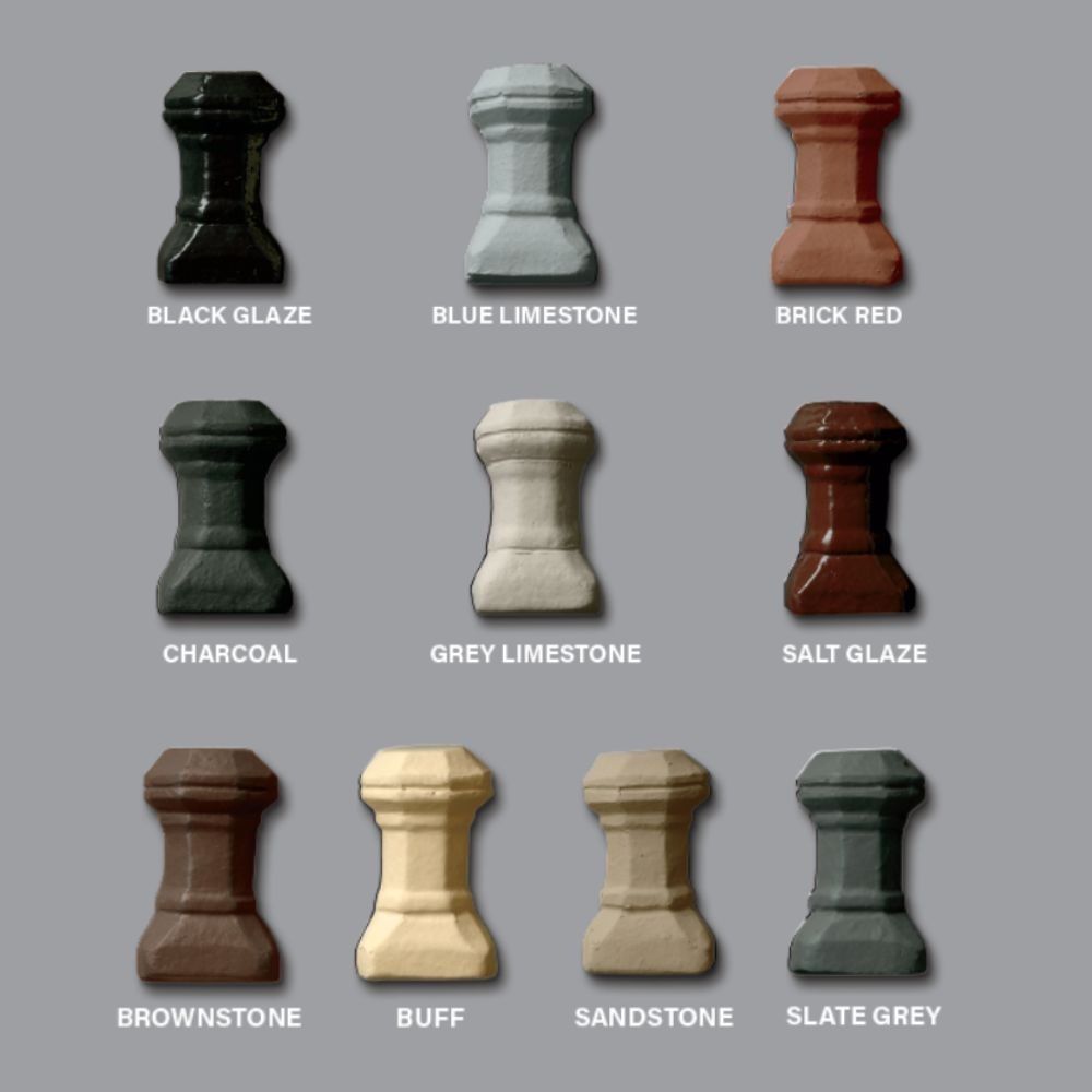 Superior Clay Round Glazed Rain Guard for Smooth Windsor Chimney Pot