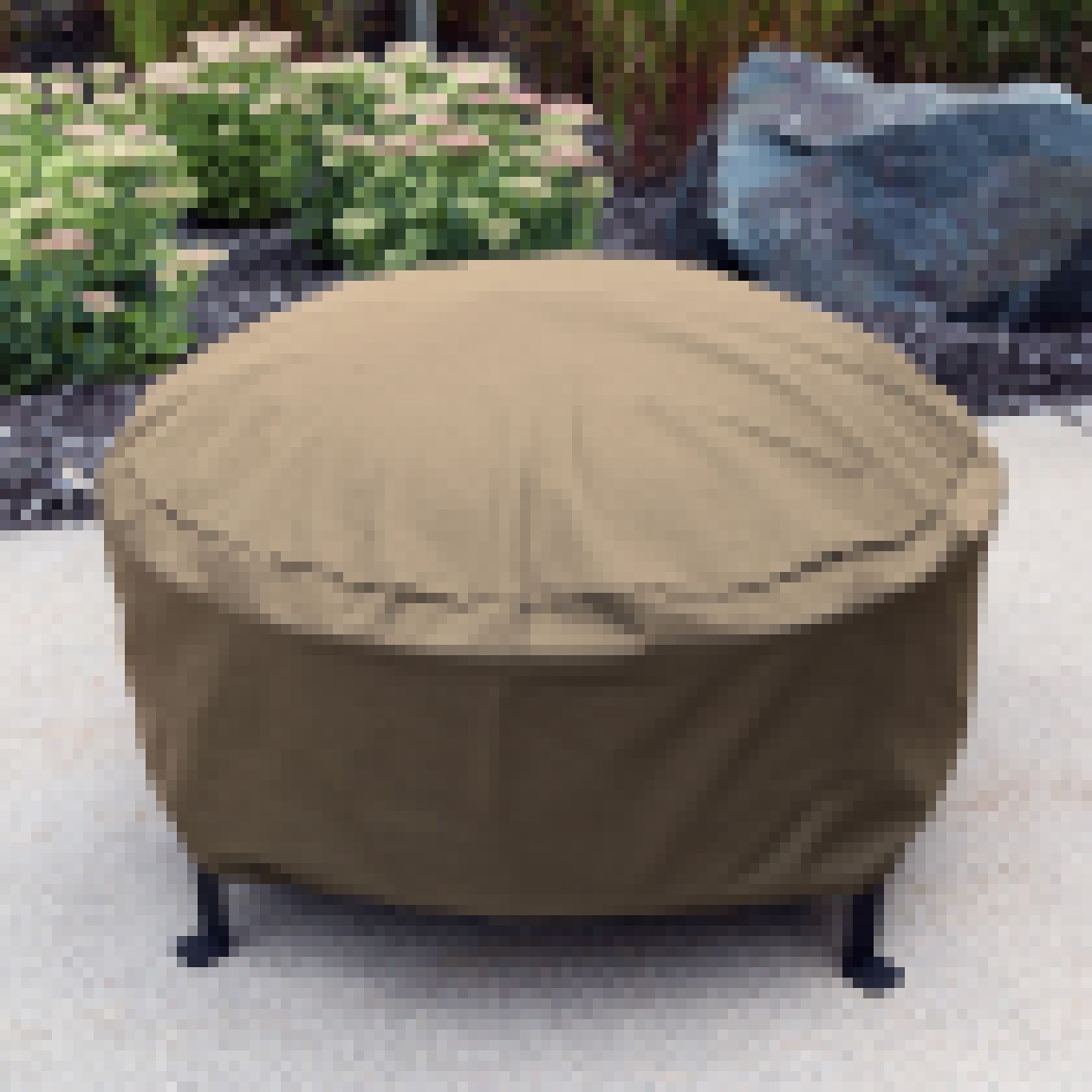SunnyDaze 30 Inch Round Heavy-Duty PVC Outdoor Fire Pit Cover