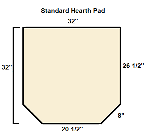 American Panel Hearth Classics 32 x 32 Inch Carmel Original Edge Type 2 Hearth Board