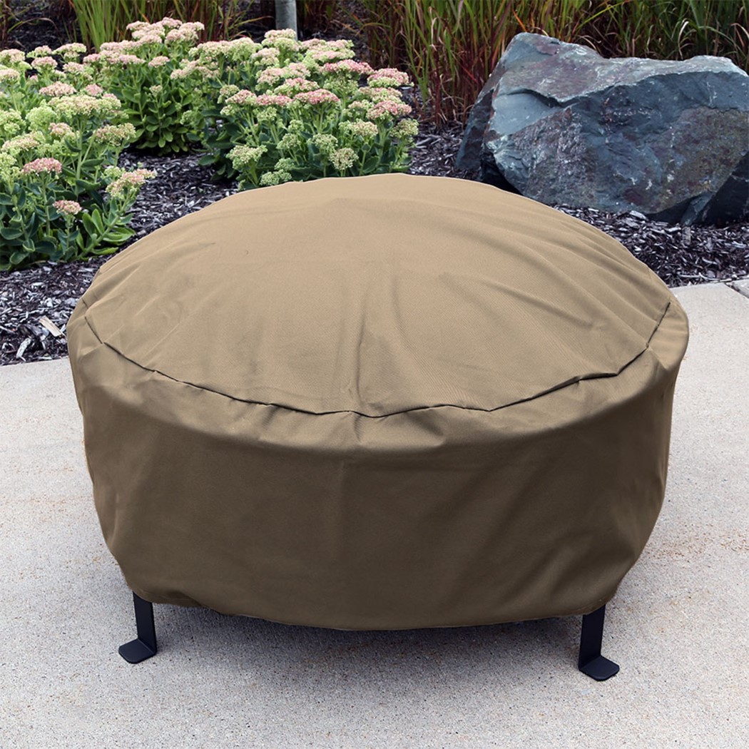 SunnyDaze 36 Inch Round Heavy-Duty PVC Outdoor Fire Pit Cover