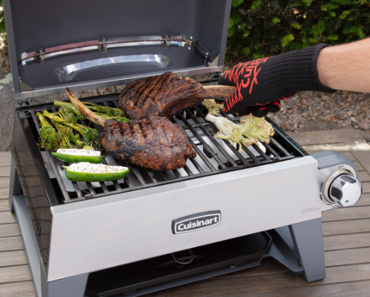 Cuisinart Grill 15K BTU 3-In-1 Outdoor Propane Pizza Oven Griddle Grill