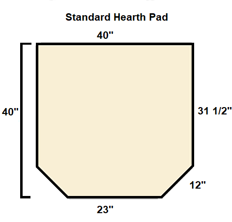 American Panel Hearth Classics 40 x 40 Inch Artic Sky Classic Edge Type 2 Hearth Board