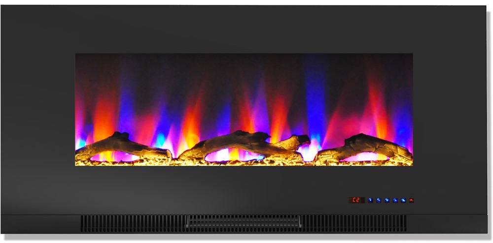 Cambridge 42 Inch Color-Changing Wall Mount Linear Electric Fireplace