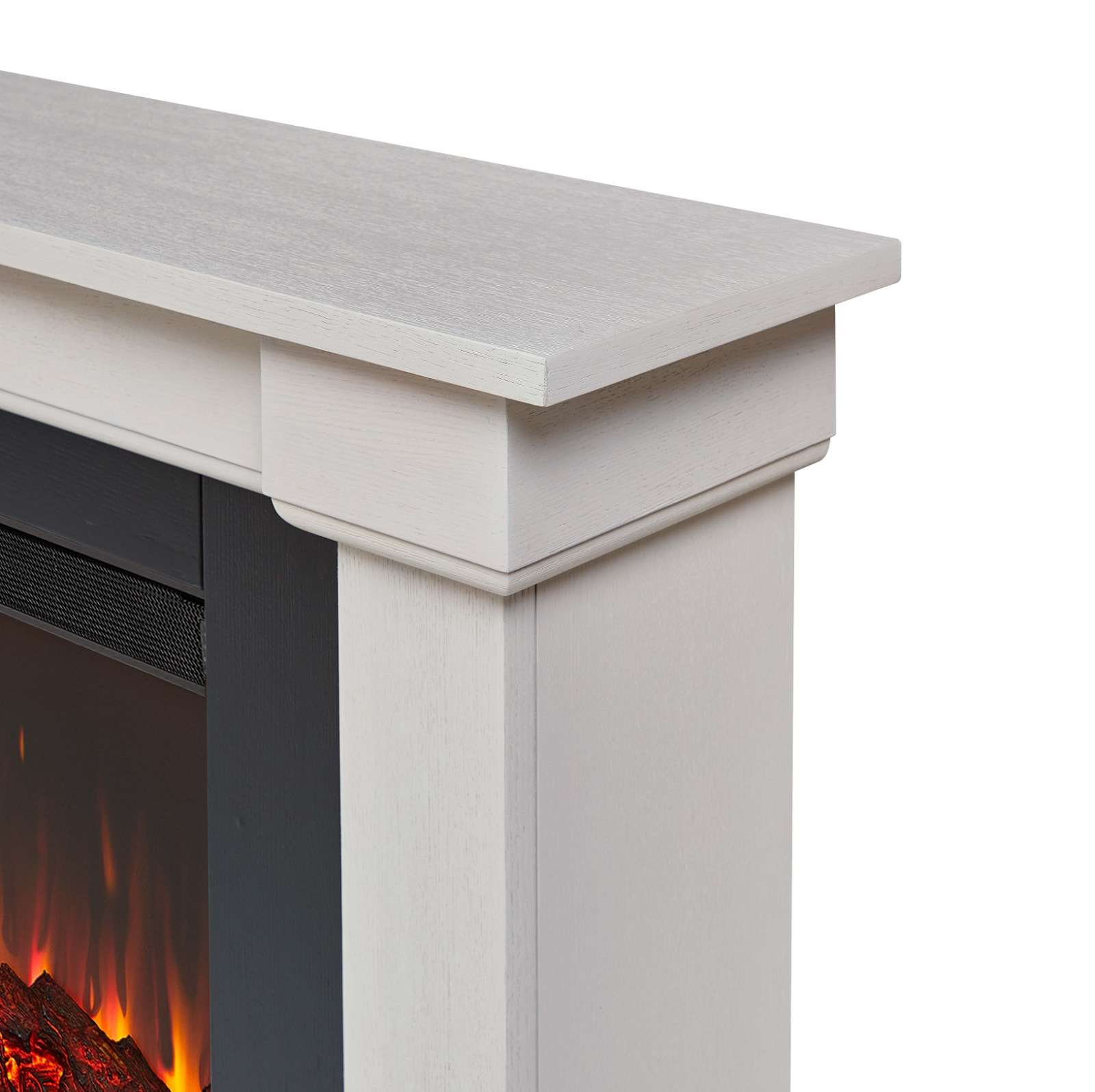 Real Flame 69 Inch Sonia Landscape Smart Electric Fireplace with Mantel