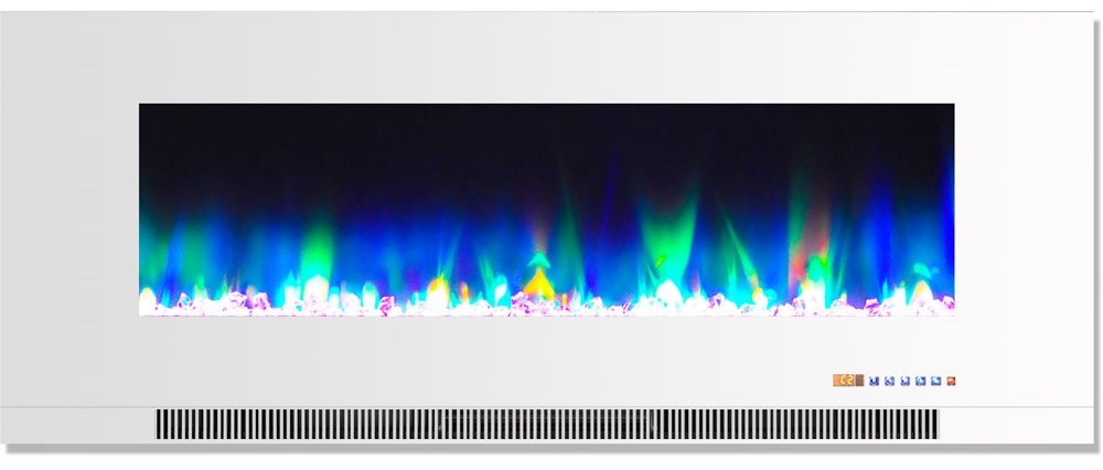 Cambridge 50 Inch Color-Changing Wall Mount Linear Electric Fireplace