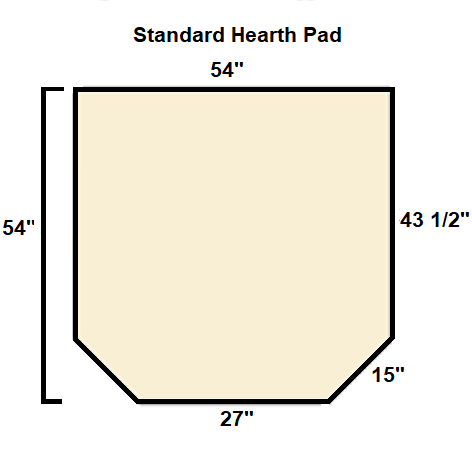 American Panel Hearth Classics 54 x 54 Inch Copper Slate Colonial Edge Type 2 Hearth Board