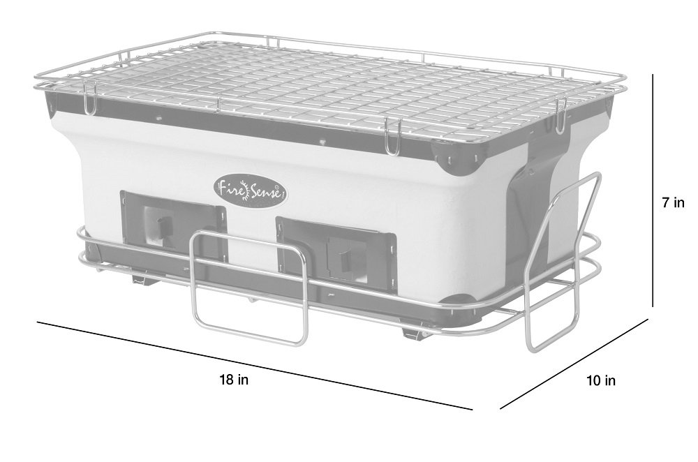 Fire Sense 18 Inch Large Yakatori Charcoal Grill