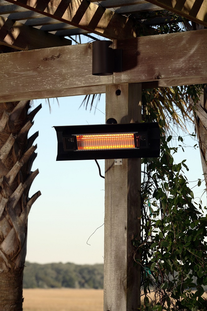 Fire Sense Black Wall-Mounted Infrared Patio Heater