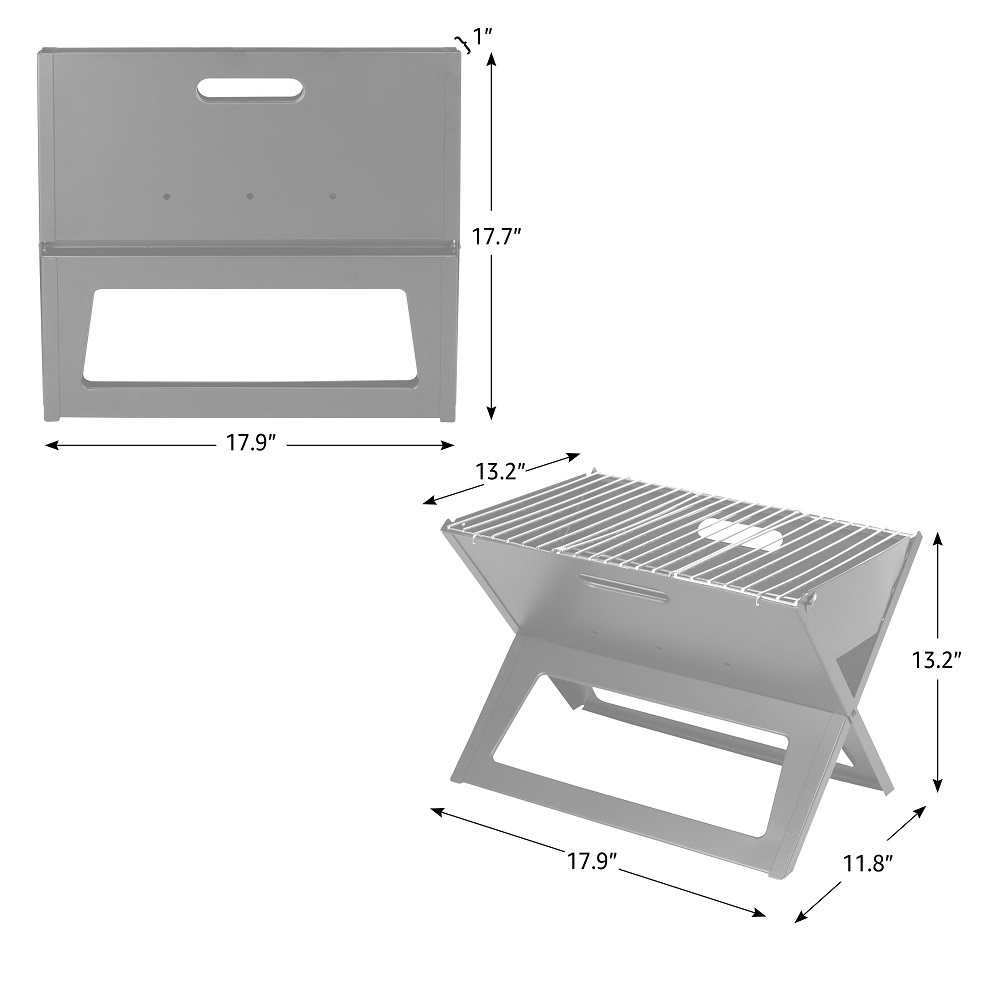 Fire Sense Notebook Charcoal Grill