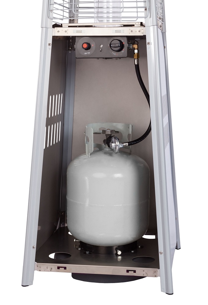 Fire Sense Stainless Steel Pyramid Flame Propane Gas Patio Heater