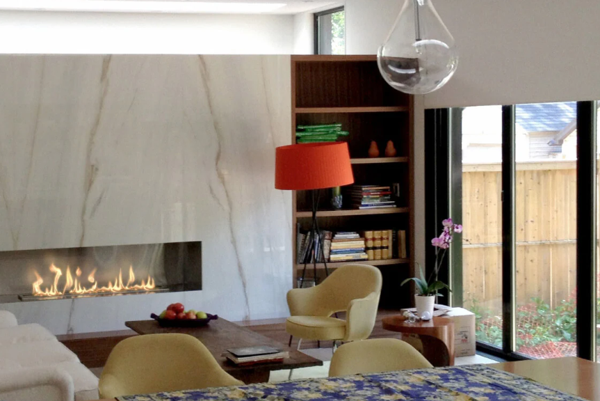 Bio Flame 60 Inch See-Through Ethanol Fireplace with 48 Inch Burner
