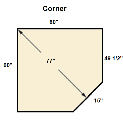 American Panel Hearth Classics 60 x 60 Inch Black Jack Colonial Edge Type 2 Corner Hearth Board