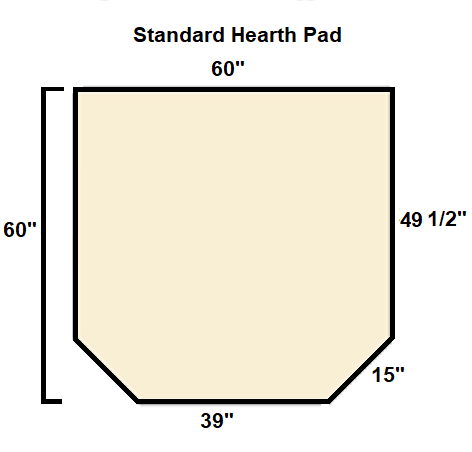 American Panel Hearth Classics 60 x 60 Inch Black Jack Original Edge Type 2 Hearth Board