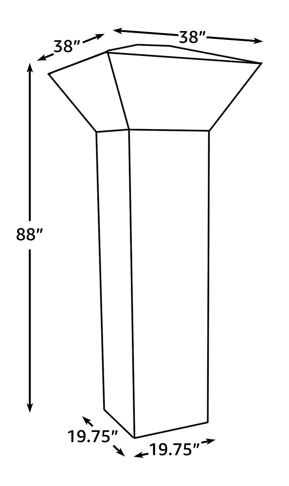 Fire Sense Full Length Outdoor Square Patio Heater Vinyl Cover - 61065