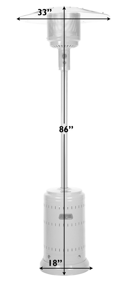 Fire Sense Aqua Blue Powder Coated Patio Heater - 61130