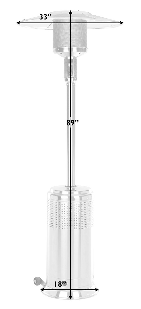 Fire Sense Stainless Steel Pro Series Patio Heater - 61436