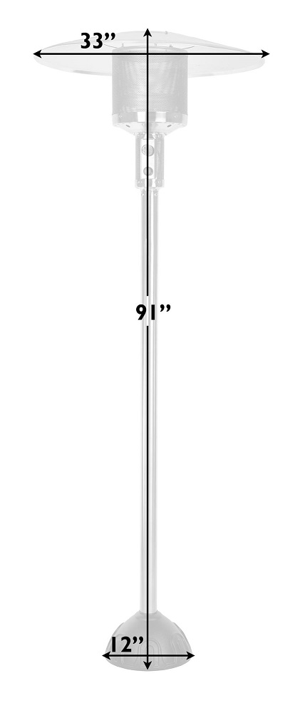 Fire Sense Stainless Steel Natural Gas Patio Heater - 61445