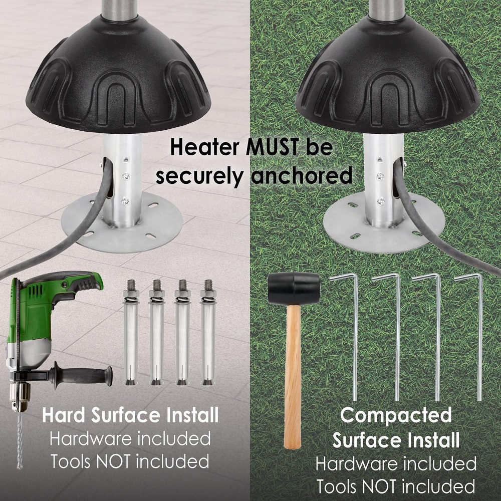 Fire Sense Stainless Steel Natural Gas Patio Heater - 61445