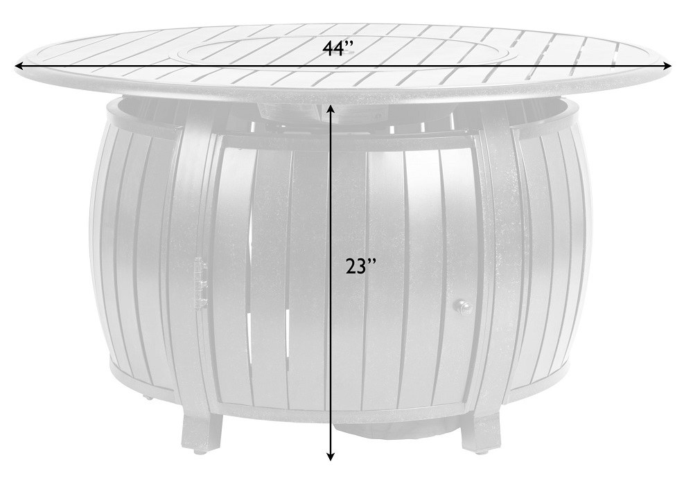 Fire Sense Extruded Aluminum Round LPG Gas Fire Pit - 61832
