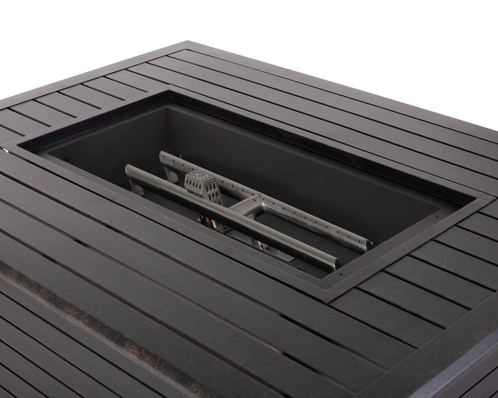 Fire Sense Extruded Aluminum Rectangular LPG Gas Fire Pit - 61898