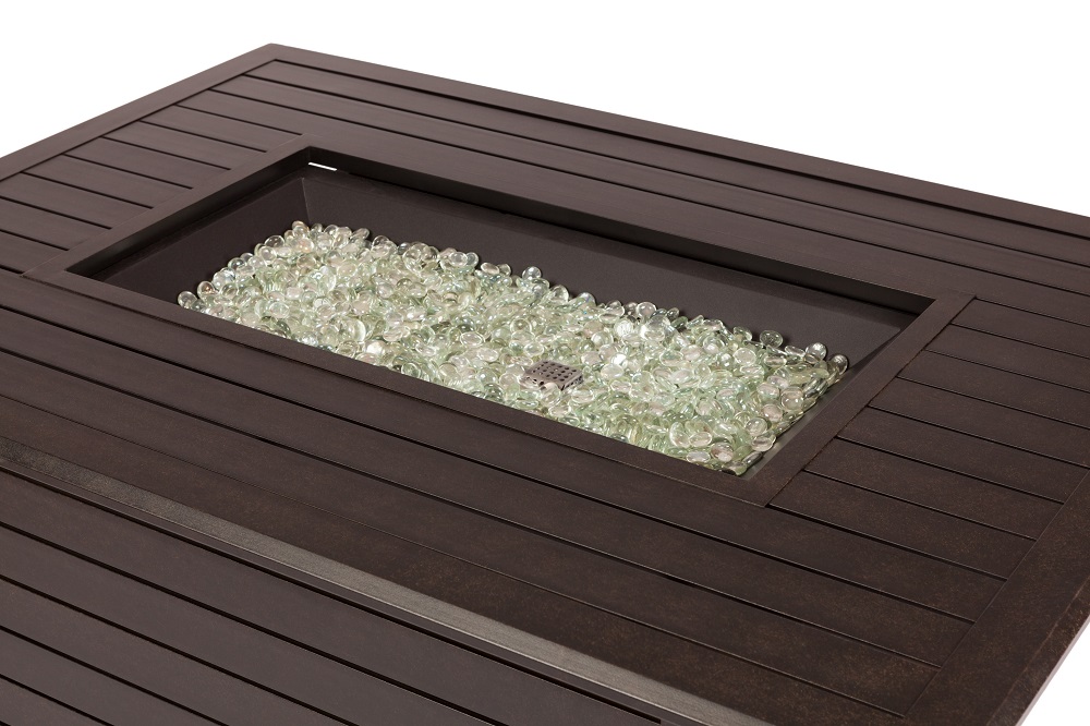 Fire Sense Extruded Aluminum Rectangular LPG Gas Fire Pit - 61898