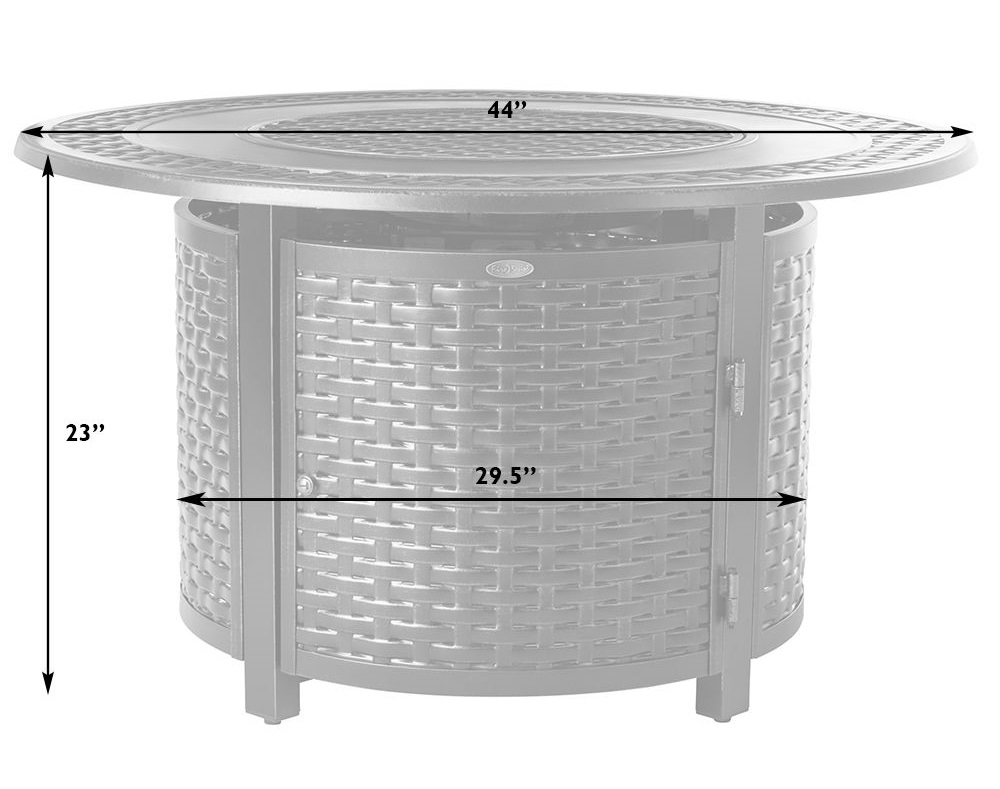 Fire Sense 44" Bellante Woven Propane Gas Fire Pit