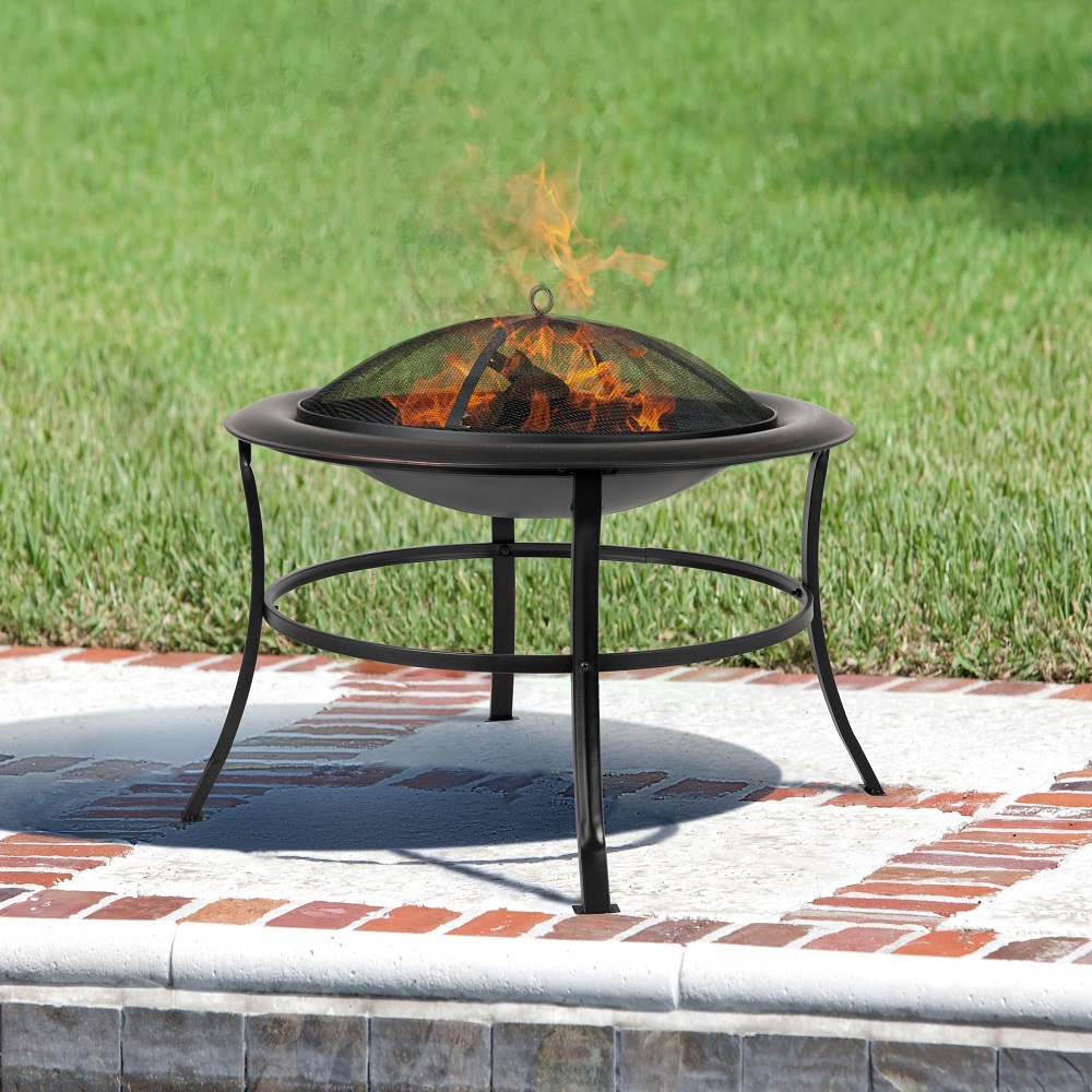 Fire Sense 30 Inch Tokia Round Wood Burning Fire Pit