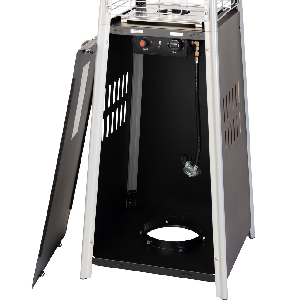 Fire Sense Coronado Brushed Bronze Pyramid Flame Patio Heater - 62263