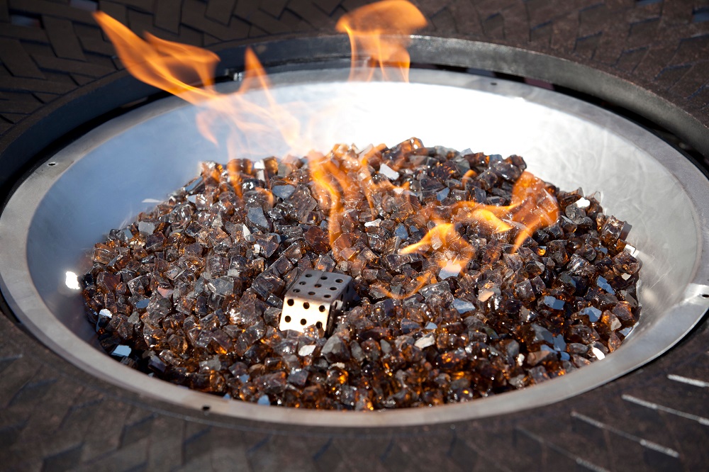 Fire Sense Burnt Bronze Reflective Fire Glass