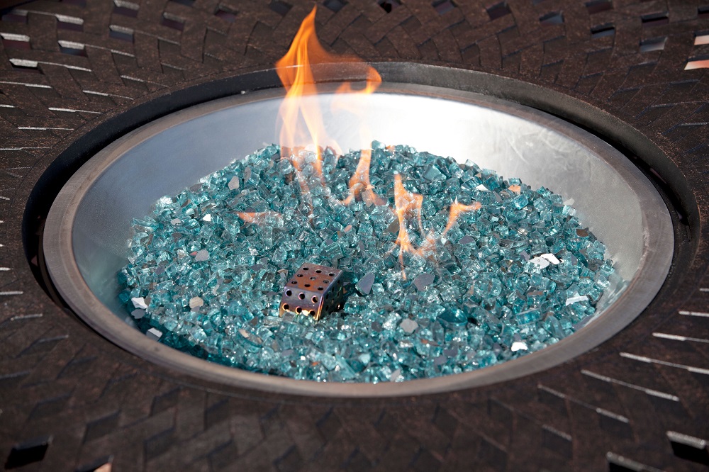 Fire Sense Bahama Blue Reflective Fire Glass