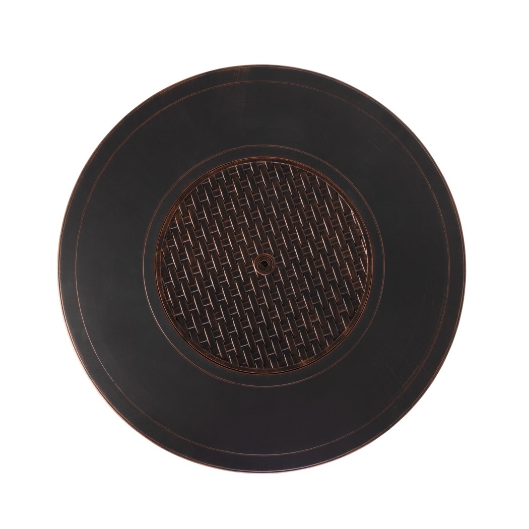 Fire Sense 44" Florence Woven Round Propane Gas Fire Pit