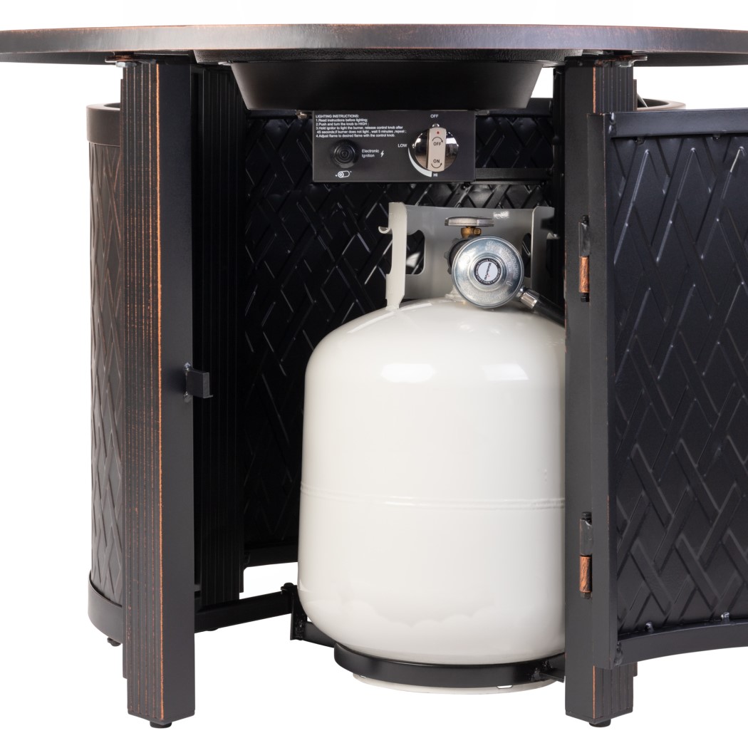 Fire Sense 33 Inch Wagner Round Propane Fire Pit
