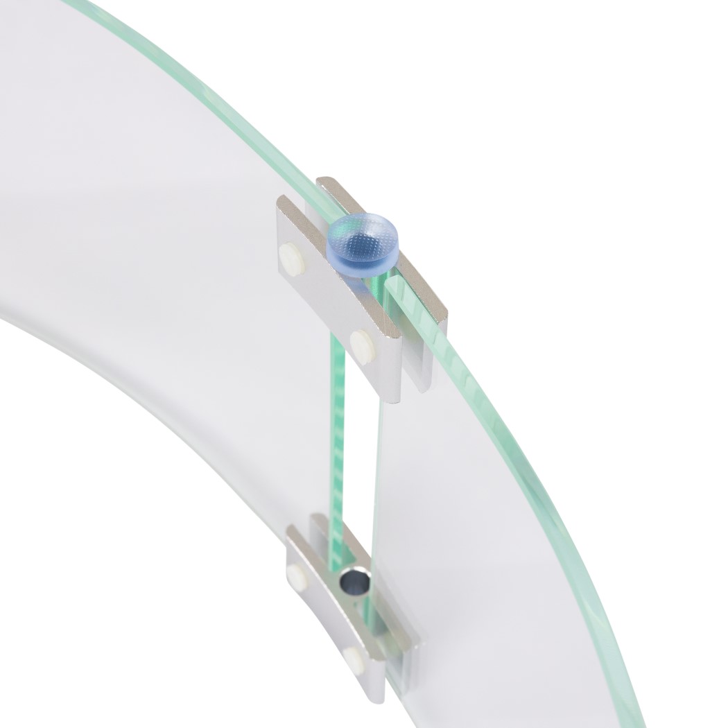 Fire Sense Tempered Glass Wind Guard for Round Fire Pits