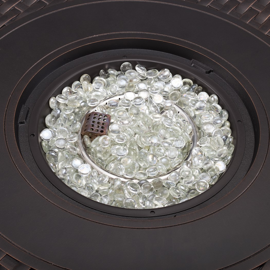 Fire Sense 34 Inch Hendricks Round Aluminum Propane Fire Pit