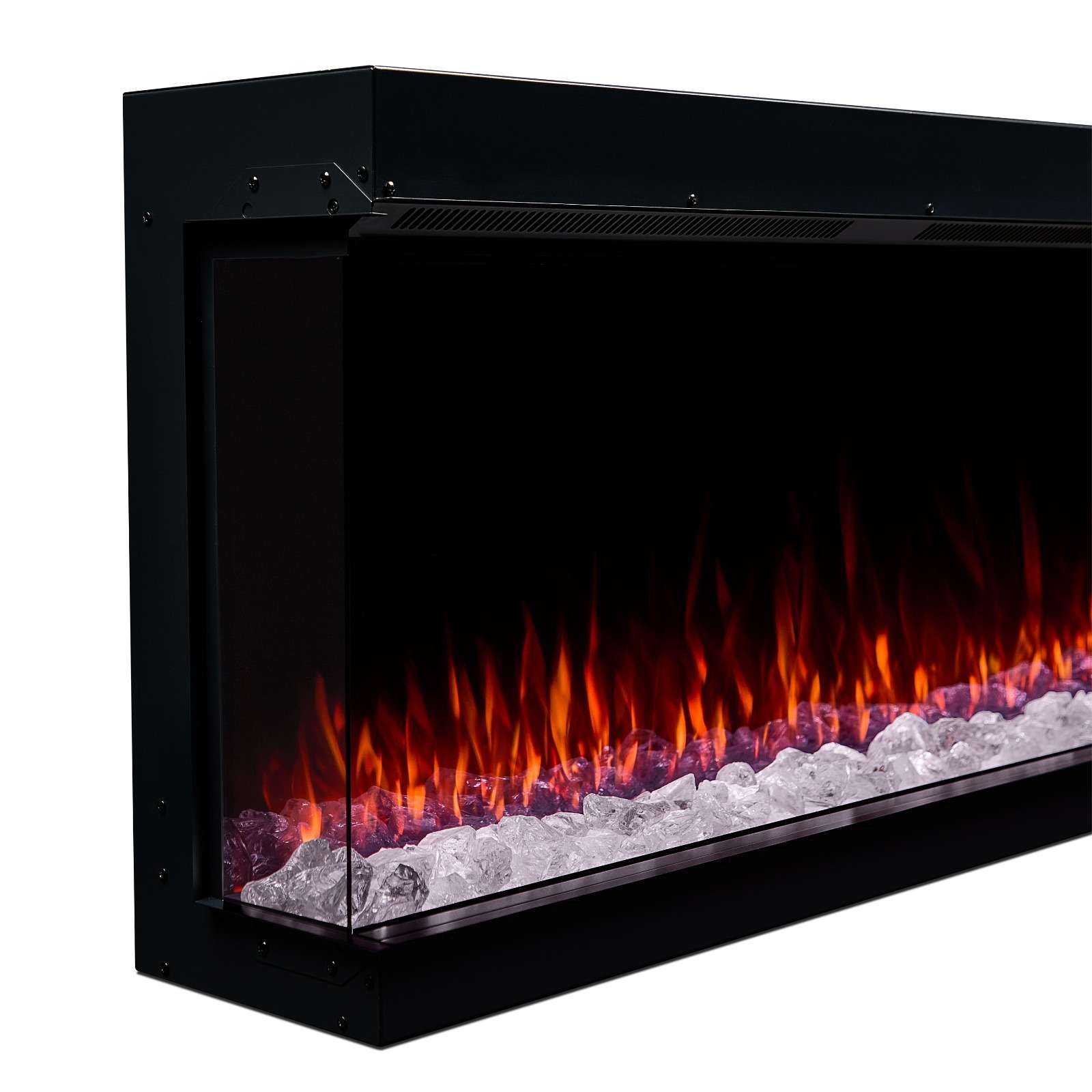 Real Flame 64 Inch Bay Front Linear Smart Electric Fireplace