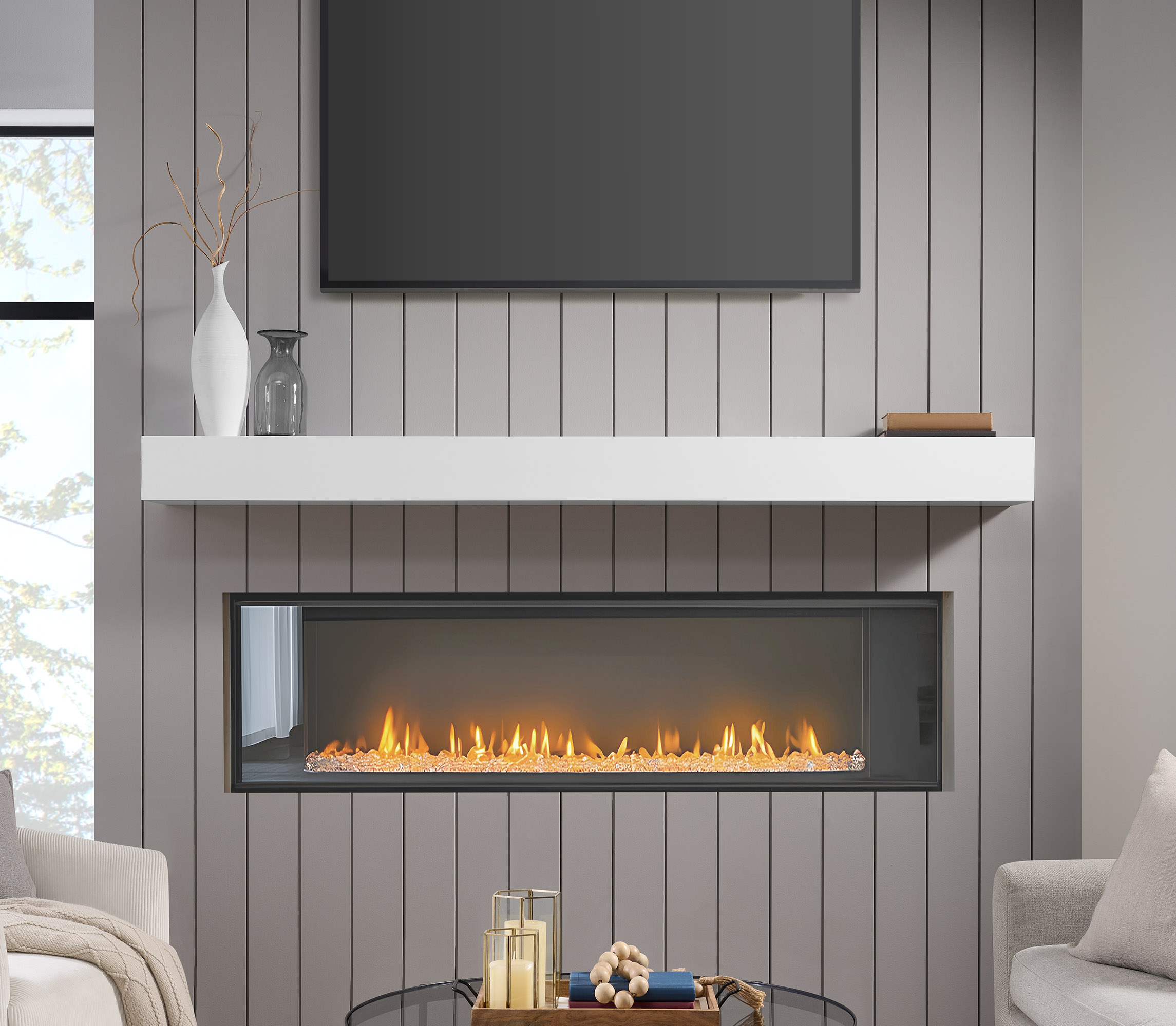 Pearl Mantels 84 Inch Sam MDF Floating Mantel Shelf