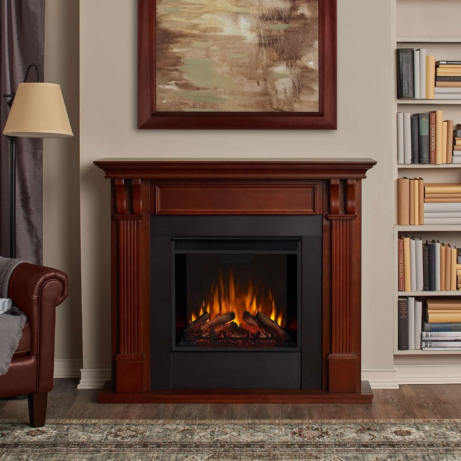 Real Flame 48 Inch Ashley Electric Fireplace with Mantel