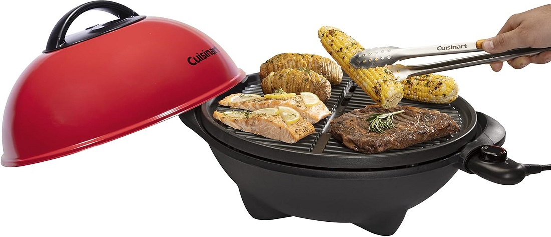 Cuisinart Grill 2-in-1 Outdoor Portable Electric Grill with Stand