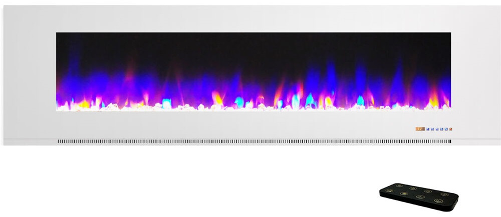 Cambridge 72 Inch Color-Changing Wall Mount Linear Electric Fireplace