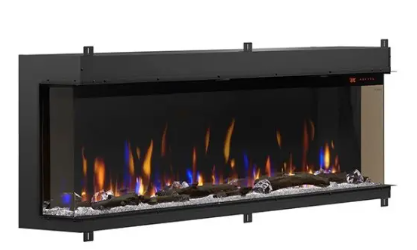 Dimplex 74 Inch Ignite Bold Built-In Bay Front Linear Electric Fireplace with Corner Options